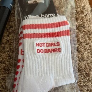 White and Red Grip Socks